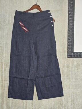 Polo by Ralph Lauren Navy Wide-Leg Sailor Pants Womens Size 6